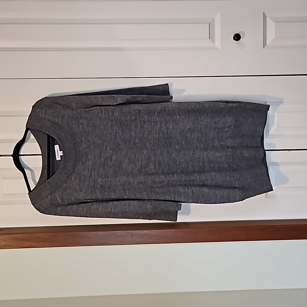 Calvin Klein wool sweater dress size L gray